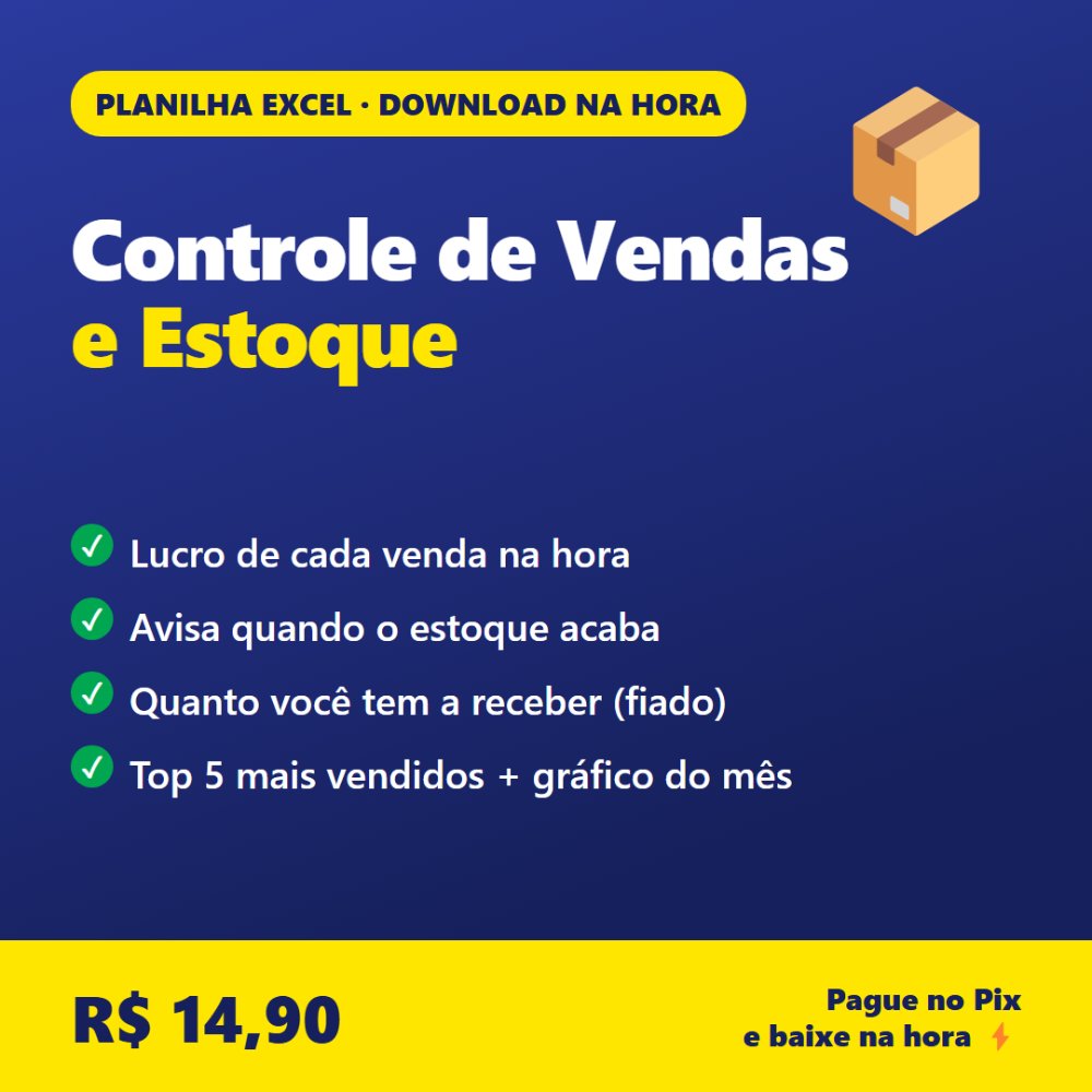 Planilha Controle de Vendas e Estoque